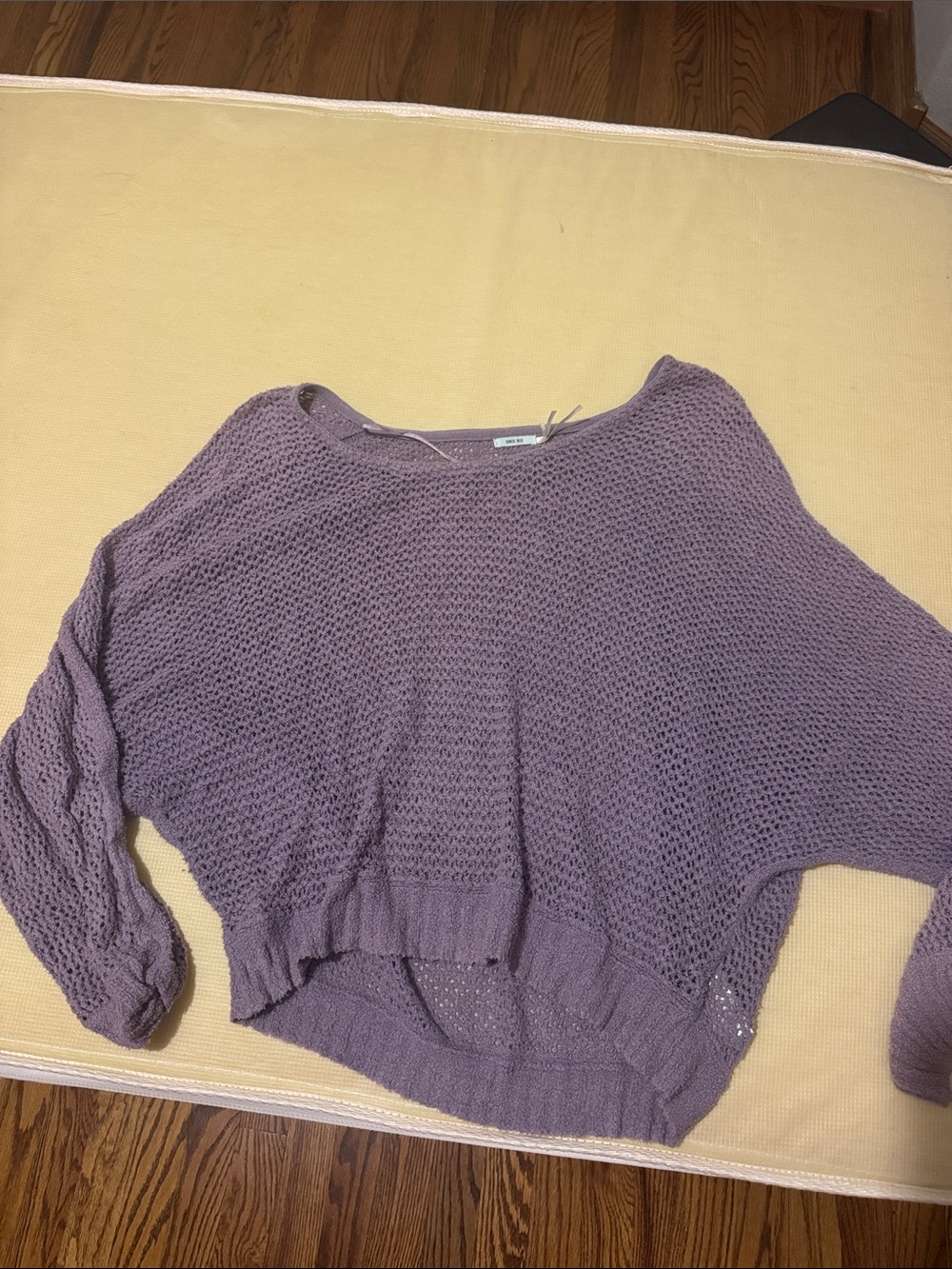 Kimchi Blue Women’s Lavender Open-Knit Sweater